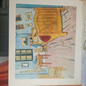 BEDROOM  AT ARLES BY VAN GOGH. 11" by 13"